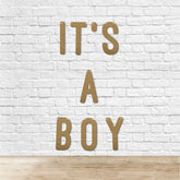 It’s a Boy Glitter Banner By KreateSquare Perfect for Baby Shower Gender Reveal & Party Decorations Boy Baby Shower Letter Banner 7 Inch